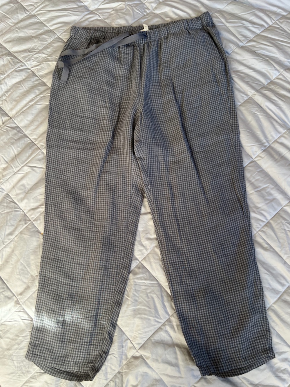 Eileen Fisher Women’s Grey Linen 100% Organic Linen Pants - Picture 2 of 14